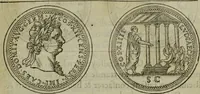 An illustration from Discours de la religion des anciens Romains : de la castrametation & discipline militaire d'iceux. Des bains & antiques exercitations grecques & romaines ... (1581)