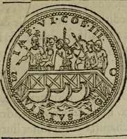 An illustration from Discours de la religion des anciens Romains : de la castrametation & discipline militaire d'iceux. Des bains & antiques exercitations grecques & romaines ... (1581)