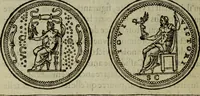 An illustration from Discours de la religion des anciens Romains : de la castrametation & discipline militaire d'iceux. Des bains & antiques exercitations grecques & romaines ... (1581)