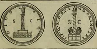An illustration from Discours de la religion des anciens Romains : de la castrametation & discipline militaire d'iceux. Des bains & antiques exercitations grecques & romaines ... (1581)