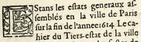 An illustration from Discours remarquable aduenus a Paris pendant les Estats. (1615)