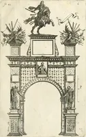An illustration from Discovrs svr les arcs triomphavx dressés en la ville d'Aix : à l'heureuse arriuée de tres-chrestien, tres-grand, & tres-iuste monarque Lovys XIII. roy de France, & de Nauarre (1624)