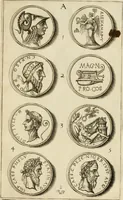 An illustration from Discovrs svr les medalles et gravevres antiques, principalement romaines. Plus, vne exposition particuliere de quelques planches ou tables estans sur la fin de ce liure, esquelles sont monstrees diuerses medalles & graueures antiques, rares & exquises (1579)