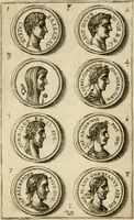 An illustration from Discovrs svr les medalles et gravevres antiques, principalement romaines. Plus, vne exposition particuliere de quelques planches ou tables estans sur la fin de ce liure, esquelles sont monstrees diuerses medalles & graueures antiques, rares & exquises (1579)