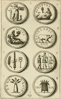 An illustration from Discovrs svr les medalles et gravevres antiques, principalement romaines. Plus, vne exposition particuliere de quelques planches ou tables estans sur la fin de ce liure, esquelles sont monstrees diuerses medalles & graueures antiques, rares & exquises (1579)
