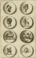 An illustration from Discovrs svr les medalles et gravevres antiques, principalement romaines. Plus, vne exposition particuliere de quelques planches ou tables estans sur la fin de ce liure, esquelles sont monstrees diuerses medalles & graueures antiques, rares & exquises (1579)