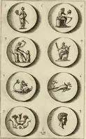 An illustration from Discovrs svr les medalles et gravevres antiques, principalement romaines. Plus, vne exposition particuliere de quelques planches ou tables estans sur la fin de ce liure, esquelles sont monstrees diuerses medalles & graueures antiques, rares & exquises (1579)