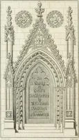 An illustration from An attempt to discriminate the styles of architecture in England : from the Conquest to the Reformation : with notices of above three thousand British edifices : preceded by a sketch of the Grecian and Roman orders (1825)