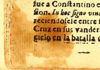 An illustration from Discurso del meior arbitrio de Philippo IIII, el grande rey de las Españas, y emperador de las Indias. : Eleccion de Maria Santissima S.N. por patrona de su española monarchia, y protectora de sus cathólicas armas. Predicado en el solemnissimo nouenario, que por orden de Su Magestad se celebrò en la cathedral metropolitana desta corte de Lima: y por acuerdo de sus dos principes a la deuotissima imagen de Nuestra Señora del Rosario. (1644)