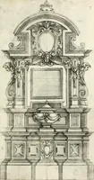 An illustration from Disegni varii di depositi o' sepulcri (1619)