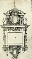 An illustration from Disegni varii di depositi o' sepulcri (1619)