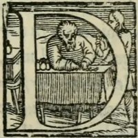An illustration from Disegno del Doni : partito in piv ragionamenti, ne qvali si tratta della scoltvra et pittvra : de colori, de getti, de modegli, con molte cose appartenenti a quest'arti : & si termina la nobiltà dell'una et dell'altra professione : con historie, essempi, et sentenze : & nel fine alcune lettere che trattano della medesima materia (1549)