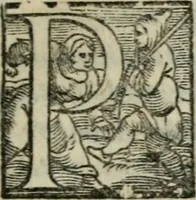 An illustration from Disegno del Doni : partito in piv ragionamenti, ne qvali si tratta della scoltvra et pittvra : de colori, de getti, de modegli, con molte cose appartenenti a quest'arti : & si termina la nobiltà dell'una et dell'altra professione : con historie, essempi, et sentenze : & nel fine alcune lettere che trattano della medesima materia (1549)