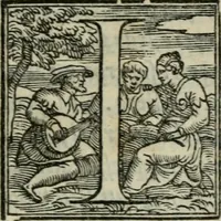 An illustration from Disegno del Doni : partito in piv ragionamenti, ne qvali si tratta della scoltvra et pittvra : de colori, de getti, de modegli, con molte cose appartenenti a quest'arti : & si termina la nobiltà dell'una et dell'altra professione : con historie, essempi, et sentenze : & nel fine alcune lettere che trattano della medesima materia (1549)