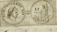 An illustration from Duplex dissertatio de duobus nummis Diocletiani et Licinii : ex cimelijs sereniss. ac reuerendiss. principis Leopoldi Cardinalis Medicei, cum auctario chronologico de votis decennalibus imperatorum ac caesarum (1676)
