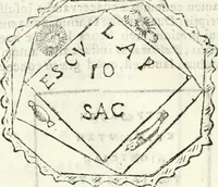 An illustration from Dissertatio et animadversiones ad nuper inventum Severae martyris epitaphium (1734)