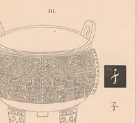 An illustration from A dissertation on the ancient Chinese vases of the Shang dynasty from 1743 to 1496, B. C. (1851)