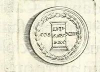 An illustration from Dissertation sur douze medailles des jeux seculaires de l'empereur Domitien. (1684)