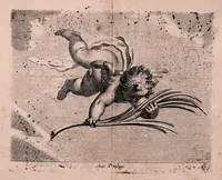 Picture 5 of 6 from Diuerses figures à l'eau forte de petits amours, anges vollants, et enfans : propre a mettre sur frontons, portes et autres lieux : ensemble, plus.rs sortes des masques (1644), leaf 117