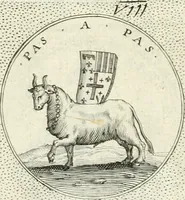 An illustration from Symbola diuina & humana pontificvm, imperatorvm, regvm : accessit breuis & facilis isagoge Iac. Typotii : ex mvsaeo Octavii de Strada civis Romani : tomus primus[-tertius] (1601)
