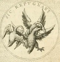 An illustration from Symbola diuina & humana pontificvm, imperatorvm, regvm : accessit breuis & facilis isagoge Iac. Typotii : ex mvsaeo Octavii de Strada civis Romani : tomus primus[-tertius] (1601)