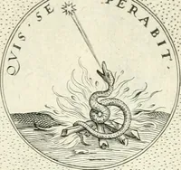 An illustration from Symbola diuina & humana pontificvm, imperatorvm, regvm : accessit breuis & facilis isagoge Iac. Typotii : ex mvsaeo Octavii de Strada civis Romani : tomus primus[-tertius] (1601)