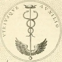 An illustration from Symbola diuina & humana pontificvm, imperatorvm, regvm : accessit breuis & facilis isagoge Iac. Typotii : ex mvsaeo Octavii de Strada civis Romani : tomus primus[-tertius] (1601)