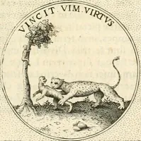 An illustration from Symbola diuina & humana pontificvm, imperatorvm, regvm : accessit breuis & facilis isagoge Iac. Typotii : ex mvsaeo Octavii de Strada civis Romani : tomus primus[-tertius] (1601)