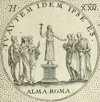Picture 44 of 742 from Symbola diuina & humana pontificvm, imperatorvm, regvm : accessit breuis & facilis isagoge Iac. Typotii : ex mvsaeo Octavii de Strada civis Romani : tomus primus[-tertius] (1601), leaf 36
