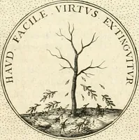 An illustration from Symbola diuina & humana pontificvm, imperatorvm, regvm : accessit breuis & facilis isagoge Iac. Typotii : ex mvsaeo Octavii de Strada civis Romani : tomus primus[-tertius] (1601)