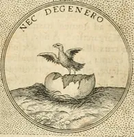 An illustration from Symbola diuina & humana pontificvm, imperatorvm, regvm : accessit breuis & facilis isagoge Iac. Typotii : ex mvsaeo Octavii de Strada civis Romani : tomus primus[-tertius] (1601)
