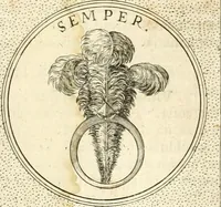 An illustration from Symbola diuina & humana pontificvm, imperatorvm, regvm : accessit breuis & facilis isagoge Iac. Typotii : ex mvsaeo Octavii de Strada civis Romani : tomus primus[-tertius] (1601)