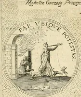 An illustration from Symbola diuina & humana pontificvm, imperatorvm, regvm : accessit breuis & facilis isagoge Iac. Typotii : ex mvsaeo Octavii de Strada civis Romani : tomus primus[-tertius] (1601)