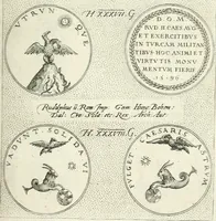 Picture 99 of 742 from Symbola diuina & humana pontificvm, imperatorvm, regvm : accessit breuis & facilis isagoge Iac. Typotii : ex mvsaeo Octavii de Strada civis Romani : tomus primus[-tertius] (1601), leaf 60