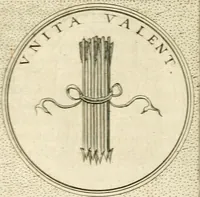 An illustration from Symbola diuina & humana pontificvm, imperatorvm, regvm : accessit breuis & facilis isagoge Iac. Typotii : ex mvsaeo Octavii de Strada civis Romani : tomus primus[-tertius] (1601)