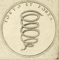 An illustration from Symbola diuina & humana pontificvm, imperatorvm, regvm : accessit breuis & facilis isagoge Iac. Typotii : ex mvsaeo Octavii de Strada civis Romani : tomus primus[-tertius] (1601)