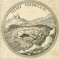An illustration from Symbola diuina & humana pontificvm, imperatorvm, regvm : accessit breuis & facilis isagoge Iac. Typotii : ex mvsaeo Octavii de Strada civis Romani : tomus primus[-tertius] (1601)
