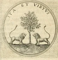 An illustration from Symbola diuina & humana pontificvm, imperatorvm, regvm : accessit breuis & facilis isagoge Iac. Typotii : ex mvsaeo Octavii de Strada civis Romani : tomus primus[-tertius] (1601)