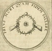 An illustration from Symbola diuina & humana pontificvm, imperatorvm, regvm : accessit breuis & facilis isagoge Iac. Typotii : ex mvsaeo Octavii de Strada civis Romani : tomus primus[-tertius] (1601)