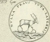 An illustration from Symbola diuina & humana pontificvm, imperatorvm, regvm : accessit breuis & facilis isagoge Iac. Typotii : ex mvsaeo Octavii de Strada civis Romani : tomus primus[-tertius] (1601)