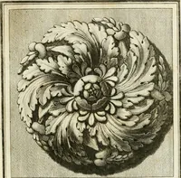 An illustration from Manuale di varj ornamenti tratti dalle fabbriche, e frammenti antichi : per uso, e commodo de' pittori, scultori, architetti, scarpellini, stuccatori, intagliatori di pietre, e legni, argentieri, giojellieri, ricamatori, ebanisti & c. (1781)
