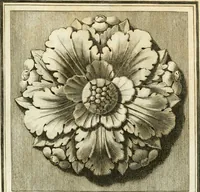 An illustration from Manuale di varj ornamenti tratti dalle fabbriche, e frammenti antichi : per uso, e commodo de' pittori, scultori, architetti, scarpellini, stuccatori, intagliatori di pietre, e legni, argentieri, giojellieri, ricamatori, ebanisti & c. (1781)