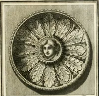 An illustration from Manuale di varj ornamenti tratti dalle fabbriche, e frammenti antichi : per uso, e commodo de' pittori, scultori, architetti, scarpellini, stuccatori, intagliatori di pietre, e legni, argentieri, giojellieri, ricamatori, ebanisti & c. (1781)