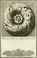 Picture 20 of 57 from Manuale di varj ornamenti tratti dalle fabbriche, e frammenti antichi : per uso, e commodo de' pittori, scultori, architetti, scarpellini, stuccatori, intagliatori di pietre, e legni, argentieri, giojellieri, ricamatori, ebanisti & c. (1781), leaf 36