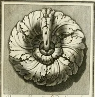 An illustration from Manuale di varj ornamenti tratti dalle fabbriche, e frammenti antichi : per uso, e commodo de' pittori, scultori, architetti, scarpellini, stuccatori, intagliatori di pietre, e legni, argentieri, giojellieri, ricamatori, ebanisti & c. (1781)