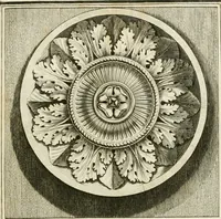 An illustration from Manuale di varj ornamenti tratti dalle fabbriche, e frammenti antichi : per uso, e commodo de' pittori, scultori, architetti, scarpellini, stuccatori, intagliatori di pietre, e legni, argentieri, giojellieri, ricamatori, ebanisti & c. (1781)