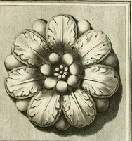 An illustration from Manuale di varj ornamenti tratti dalle fabbriche, e frammenti antichi : per uso, e commodo de' pittori, scultori, architetti, scarpellini, stuccatori, intagliatori di pietre, e legni, argentieri, giojellieri, ricamatori, ebanisti & c. (1781)