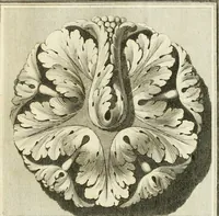 An illustration from Manuale di varj ornamenti tratti dalle fabbriche, e frammenti antichi : per uso, e commodo de' pittori, scultori, architetti, scarpellini, stuccatori, intagliatori di pietre, e legni, argentieri, giojellieri, ricamatori, ebanisti & c. (1781)