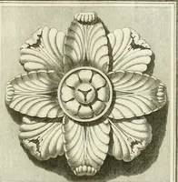 An illustration from Manuale di varj ornamenti tratti dalle fabbriche, e frammenti antichi : per uso, e commodo de' pittori, scultori, architetti, scarpellini, stuccatori, intagliatori di pietre, e legni, argentieri, giojellieri, ricamatori, ebanisti & c. (1781)