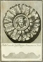An illustration from Manuale di varj ornamenti tratti dalle fabbriche, e frammenti antichi : per uso, e commodo de' pittori, scultori, architetti, scarpellini, stuccatori, intagliatori di pietre, e legni, argentieri, giojellieri, ricamatori, ebanisti & c. (1781)